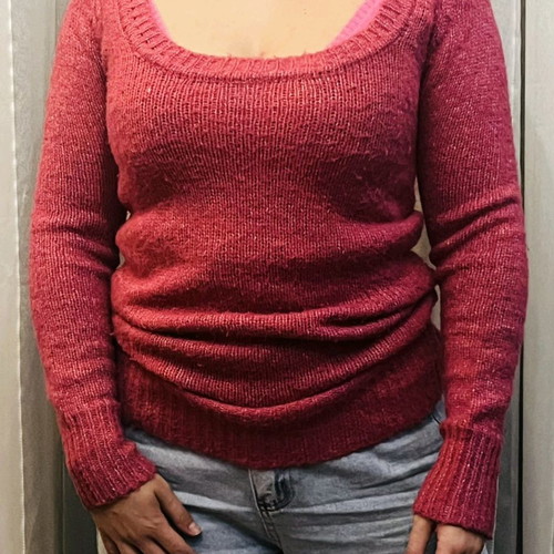 Zara knitted sweater used, pink, size S