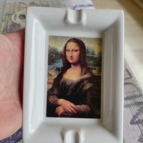 Mona Lisa collector's edition porcelain ashtray 14x10cm Arterire Paris limited like new