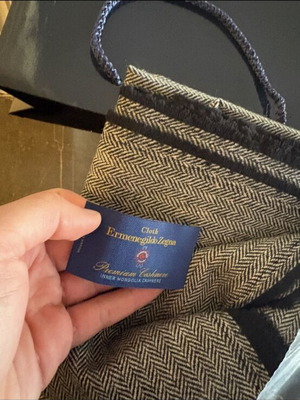 Zegna cashmere 100% ύφασμα herringbone 2 μέτρα 310-340γρ