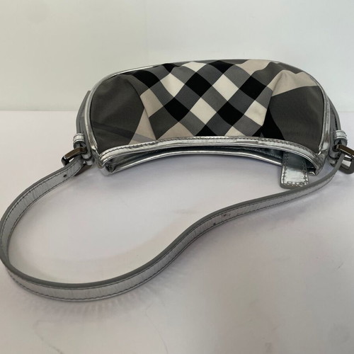 Burberry small shoulder bag like new, gray and silver