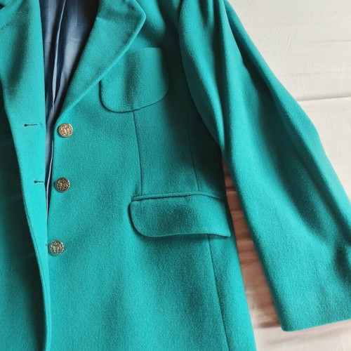 Handmade turquoise jacket like new, tailored