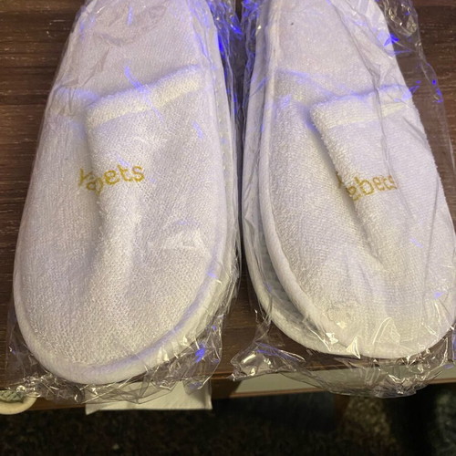 Children's slippers sealed, 2 pairs, white, new
