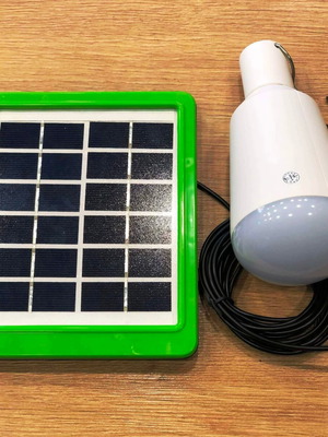 Solar panel set with LED lamp new