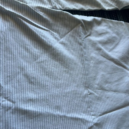 Striped pillowcases green and white set of 2 like new