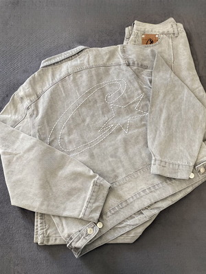 Corteiz Denim Set new, medium size fits like large, gray