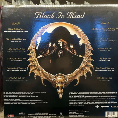 Rage Black In Mind LP used, metal, 1995 first pressing