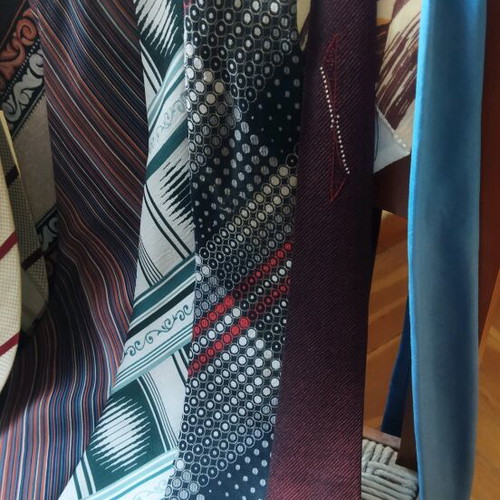 Fashion ties from the 70s and 80s like new, multicolored