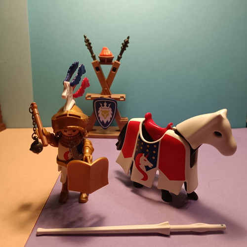 Playmobil 4437 and 3287 Barbarian Ambush Jousting Tournament lot used