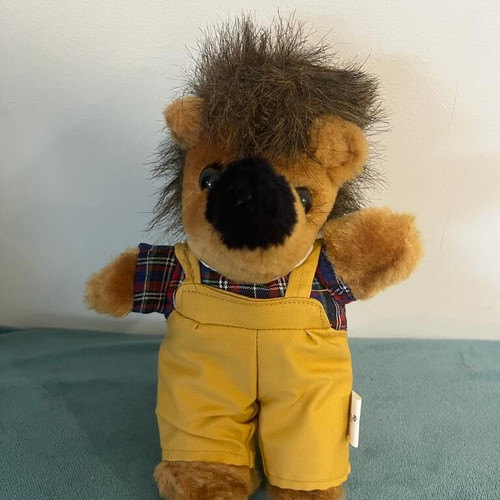 Porcupine Plush Toy 8" Used Vintage 80s/90s Austrian Wertoy