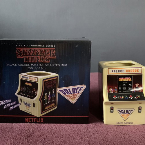 Stranger Things Palace Arcade Machine Sculpted Mug like new