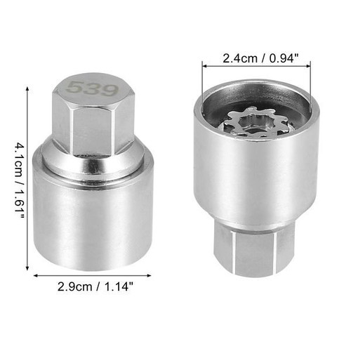 X AUTOHAUX key for VW Touareg Tiguan locking bolts, 1 pc