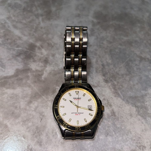 Orient Quartz vintage men's watch Two-Tone Diver style like new