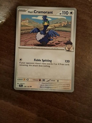 Pokemon Card Hops Cramorant new