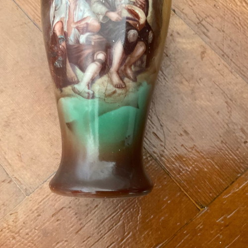 English porcelain vase with painting detail from Murillo