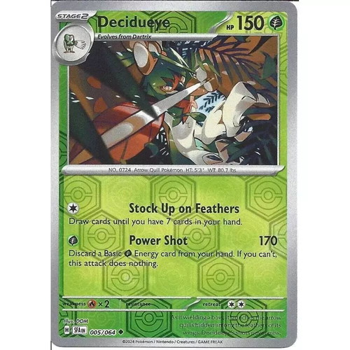 Pokemon TCG SV Shrouded Fable Decidueye 005/064 new collectible card