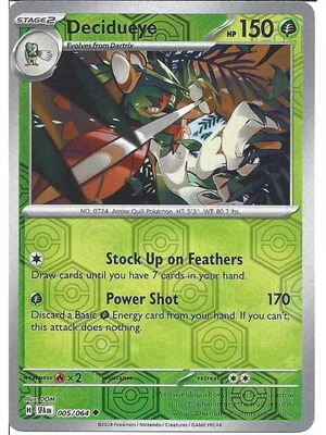 Pokemon TCG SV Shrouded Fable Decidueye 005/064 new collectible card