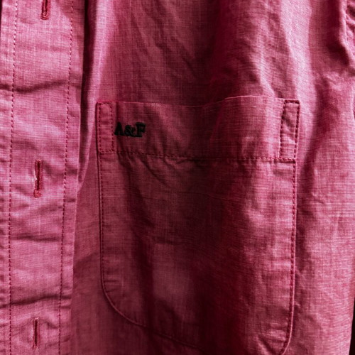Abercrombie cotton shirt like new, size M, red