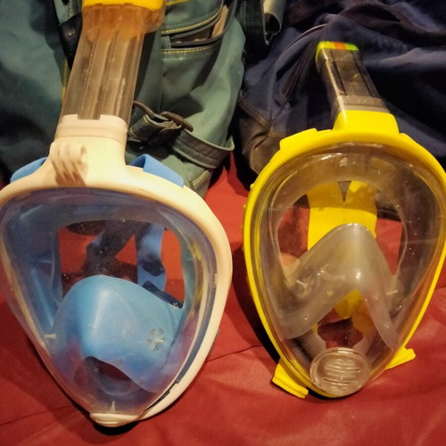 Full Face Snorkeling Masks set of 2 like new