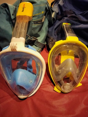 Full Face Snorkeling Masks set of 2 like new