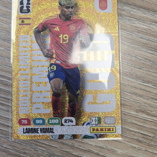 Messi and Yamal Adrenalyn X Premium Gold Cards World Cup 2026
