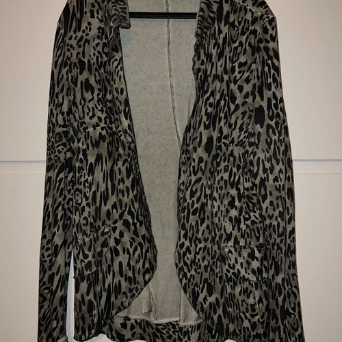 Celestino women's jacket with leopard pattern blazer style like new