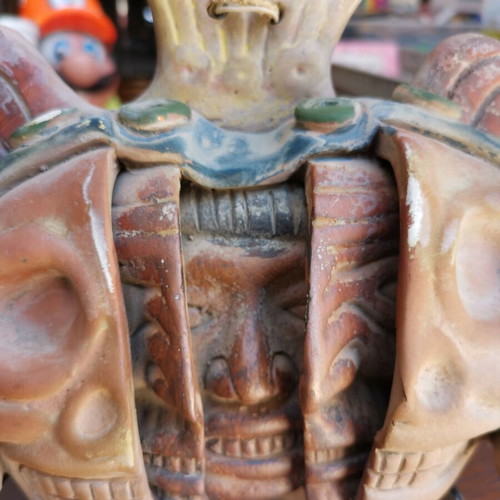 Ceramic mask used with three stages of human life Maya art