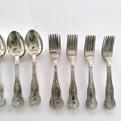 Vintage silverplated cutlery set 50 pieces Kings Pattern