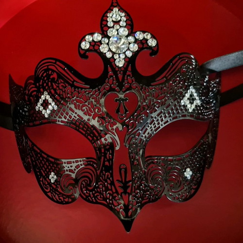 Authentic Venetian masquerade mask with Swarovski crystals like new