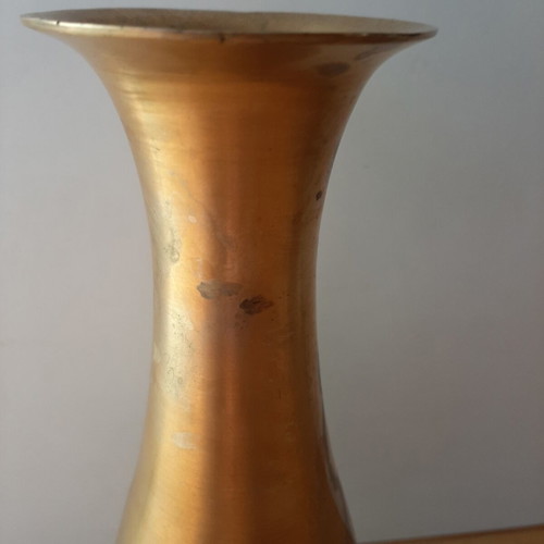 Vintage brass vase 20cm used with simple design