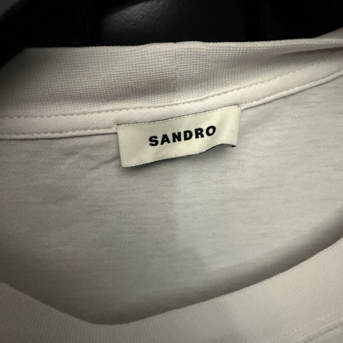Sandro t shirt white, size L, worn lightly