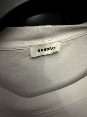 Sandro t shirt white, size L, worn lightly