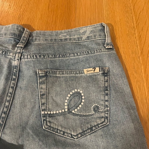 Seven7 Jean pants light skinny with rhinestones like new