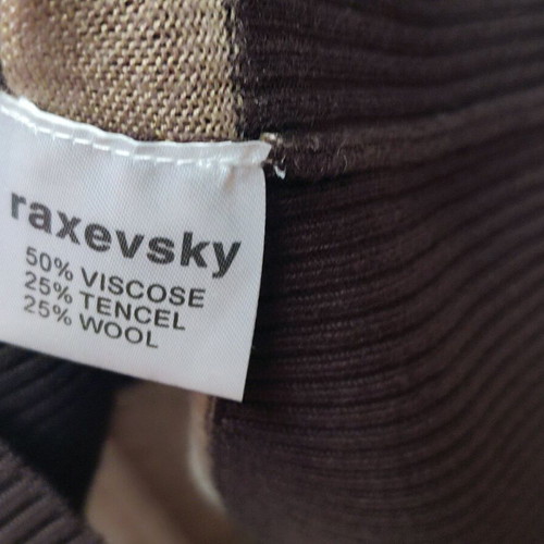 Raxevsky cardigan like new with beige and brown stripes and sequins, size L