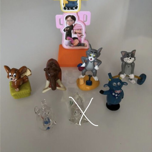 Kinder toys like new with Disney, Tom and Jerry, Dora the Explorer, Ice Age characters