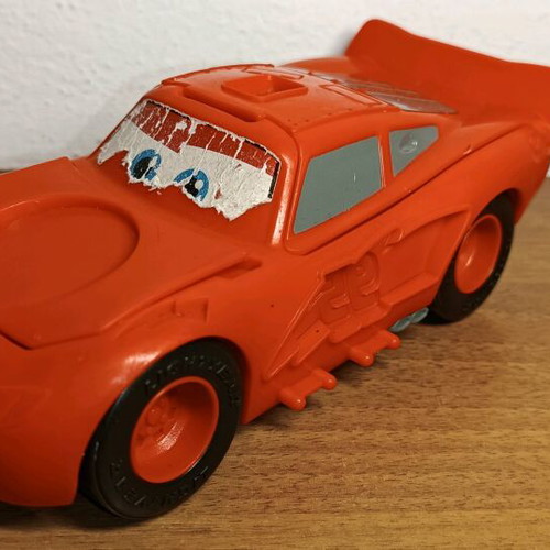 Lightning McQueen car used from Pixar Play-Doh Disney toy