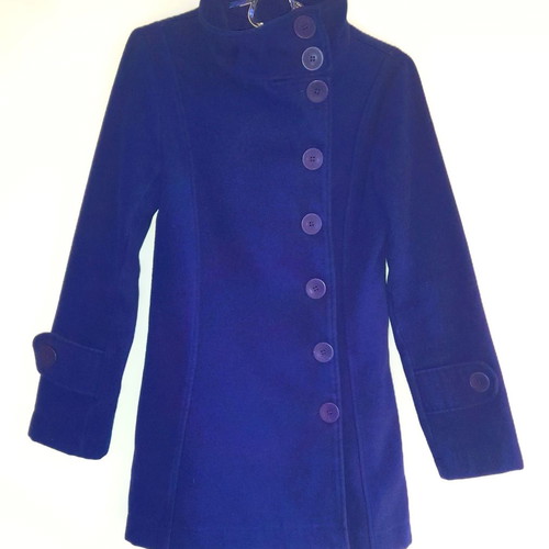 JusTop midi coat used in sapphire blue shade