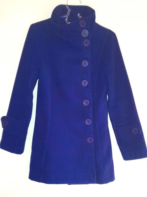 JusTop midi coat used in sapphire blue shade