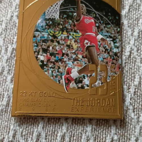 NBA Card Michael Jordan Game 2 1991 new, 22 kt gold