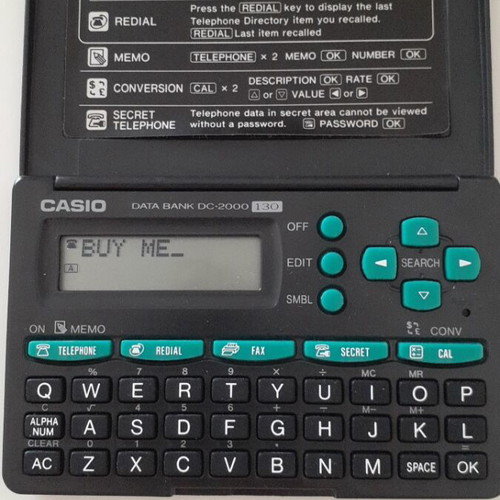 Casio Data Bank DC-2000 electronic organizer vintage