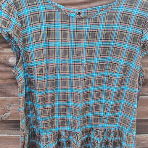 Helmi dress size L, viscose, like new, brown and orange
