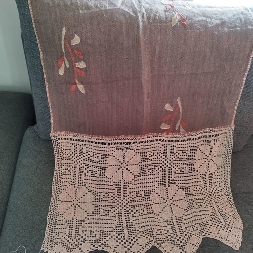 Silk Tzebres from Soufli new with embroidery and lace