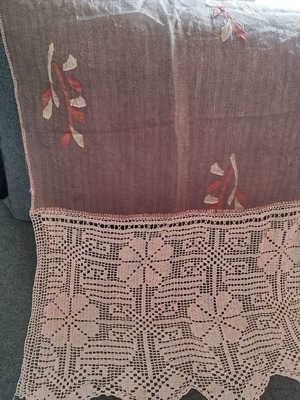Silk Tzebres from Soufli new with embroidery and lace