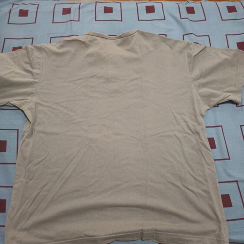 Dur men's shirt with buttons used, brown, size large