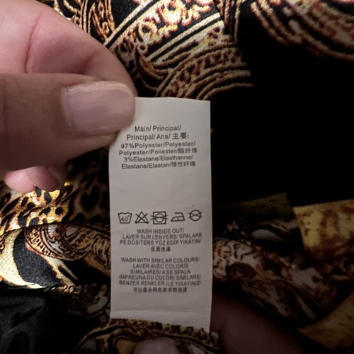 Missguided Wrap Body with Baroque and Leopard Pattern, New