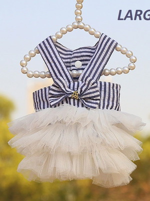 Dog dress Blue Bride´s Maid size Large new