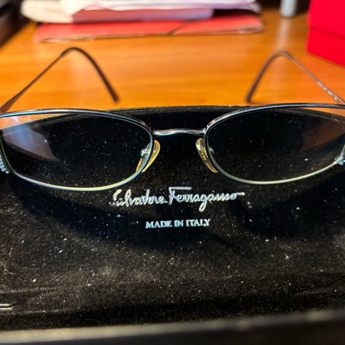 Salvatore Ferragamo Women's Eyeglasses like new, silver