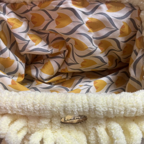 Puffy bag new, handmade yellow