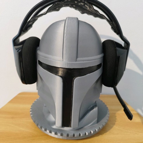Mandalorian headset stand new, 3D printed support for headphones