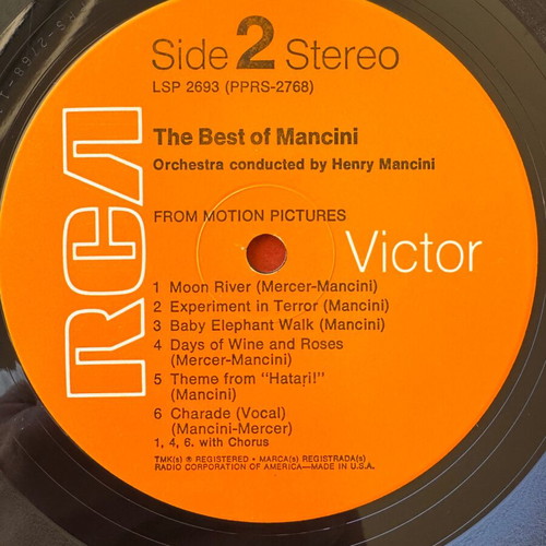 Henry Mancini The Best Of LP near mint, pop