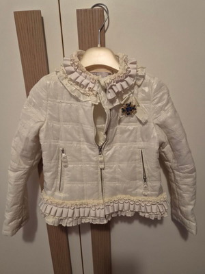 I Pinko Pallino girls' jacket used, cream, size 4 years